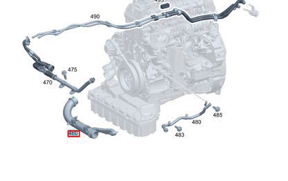 NEW MERCEDES-BENZ VITO FURGON W447 ENGINE COOLANT HOSE PIPE A6542031302 ORIGINAL