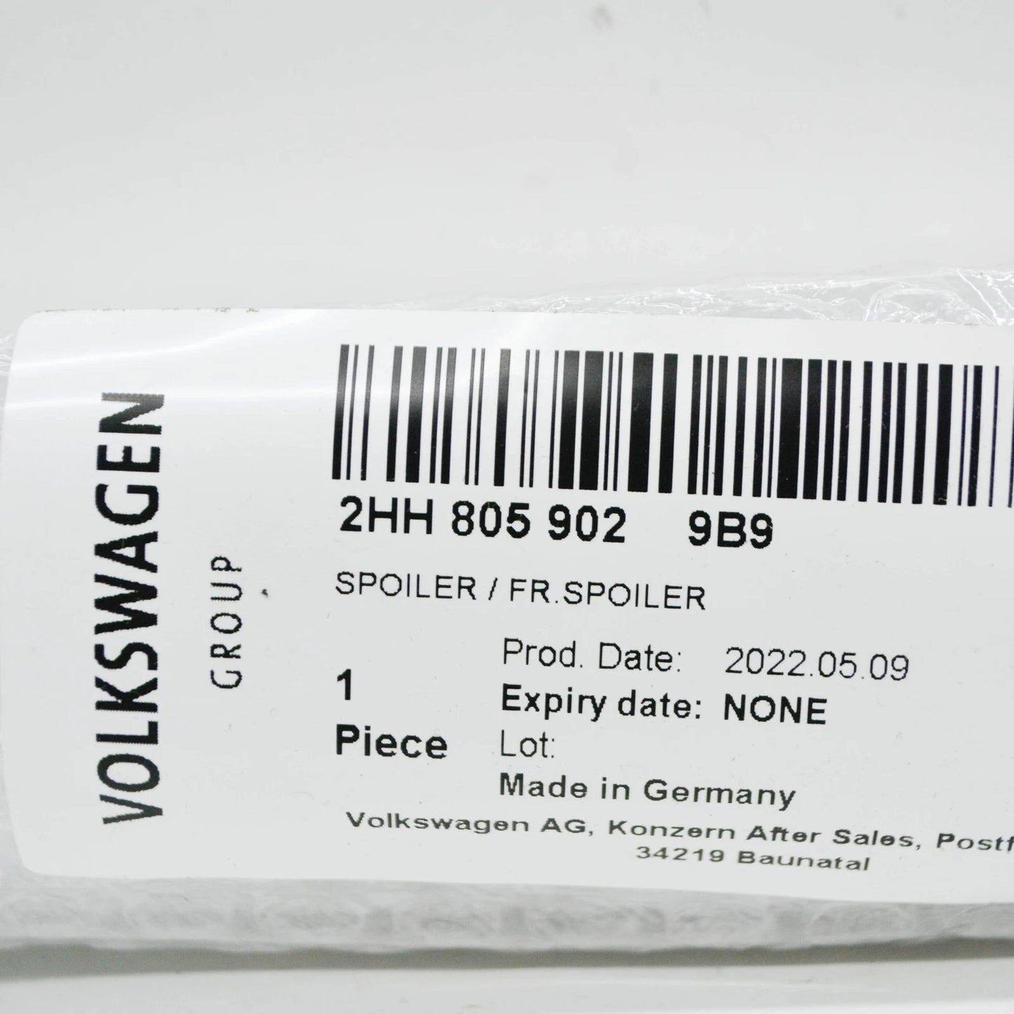 NEW VW AMAROK 2H FRONT CENTER BUMPER SPOILER 2HH8059029B9