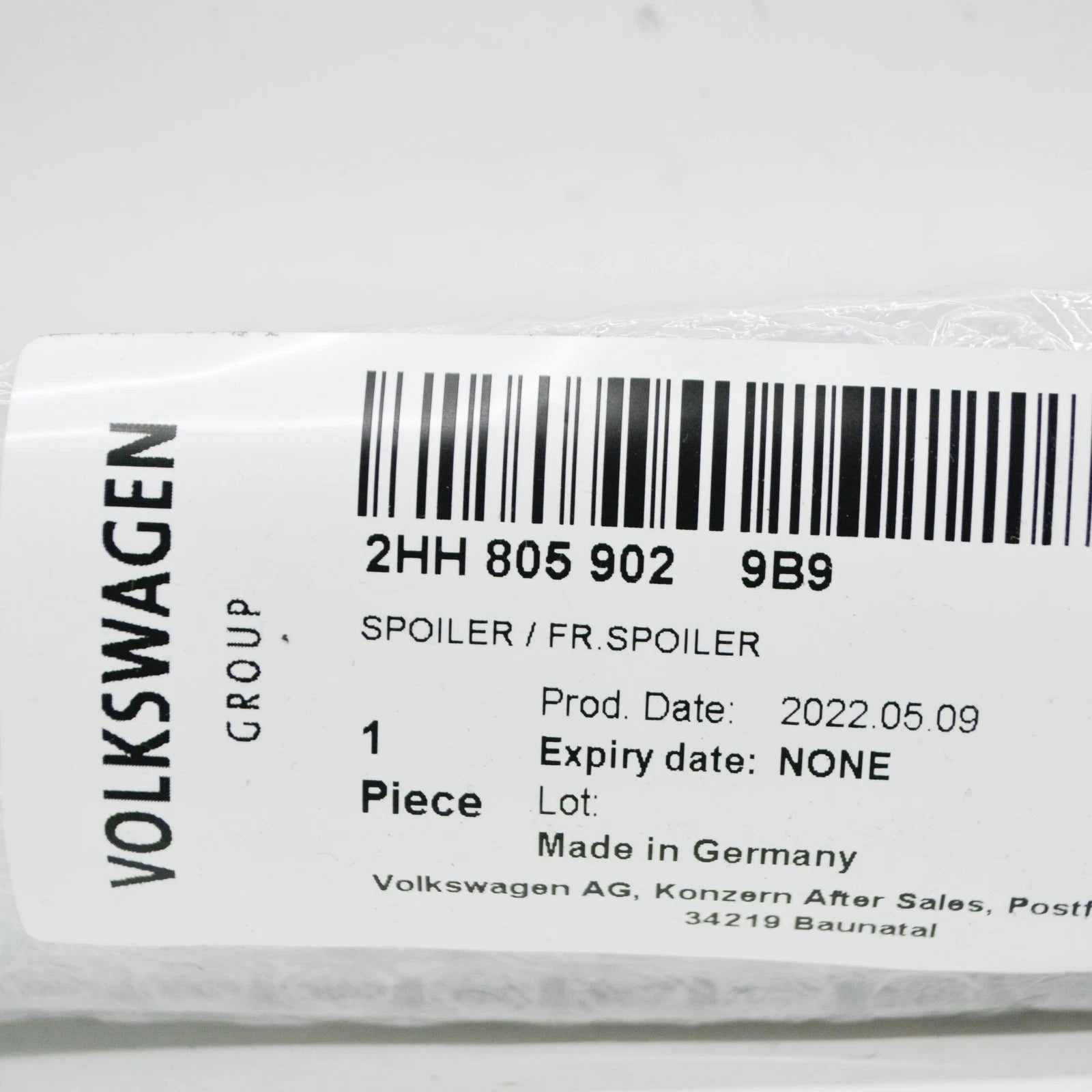 NEW VW AMAROK 2H FRONT CENTER BUMPER SPOILER 2HH8059029B9