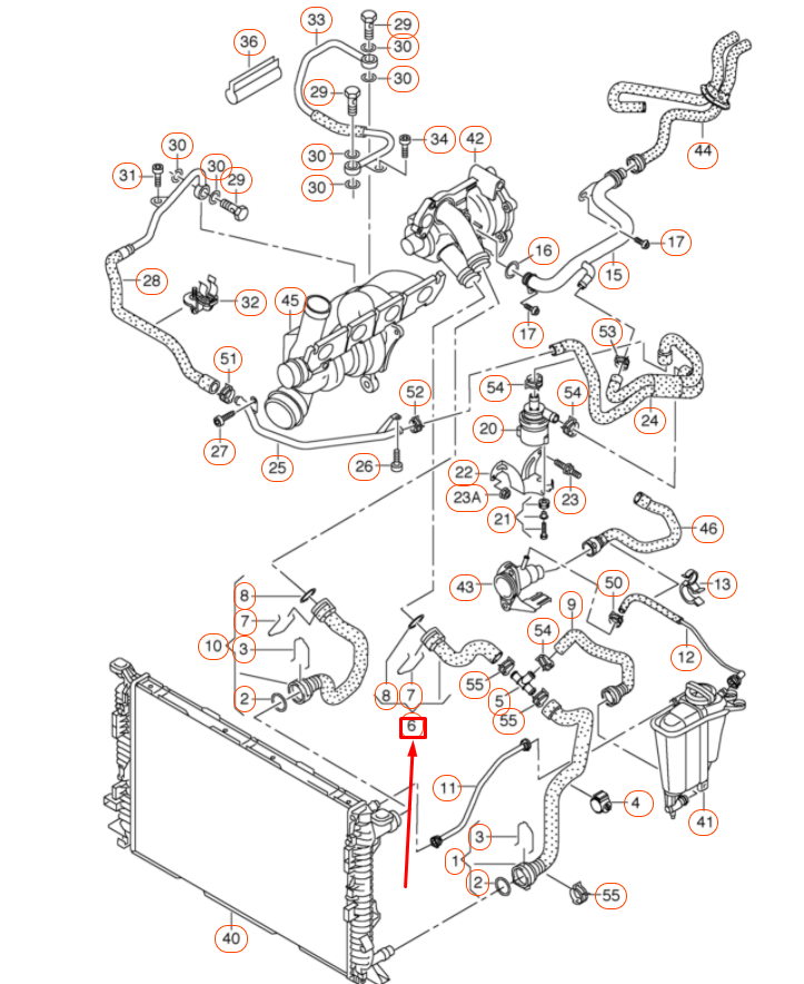 NEW AUDI A4 B8 COOLANT HOSE WITH QUICK RELEASE COUPLING 8K0121051C ORIGINAL