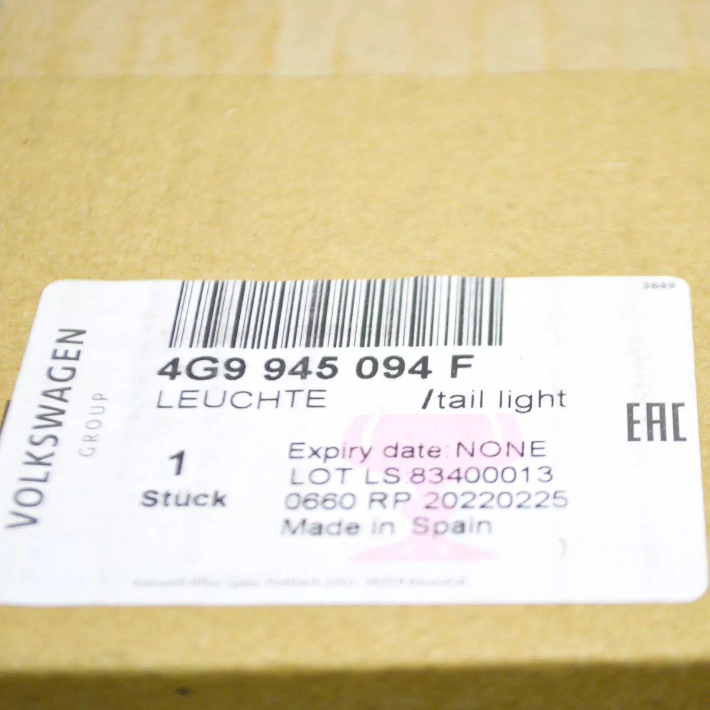 NEW AUDI A6 AVANT C7 REAR RIGHT SIDE TAILGATE TAILLIGHT 4G9945094F ORIGINAL