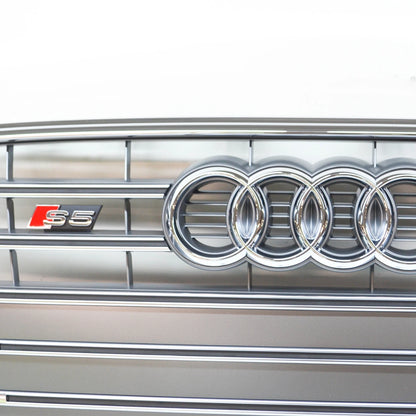 NEW AUDI A5 S5 FRONT BUMPER RADIATOR GRILLE PLATINUM GREY 8T0853651P 1RR