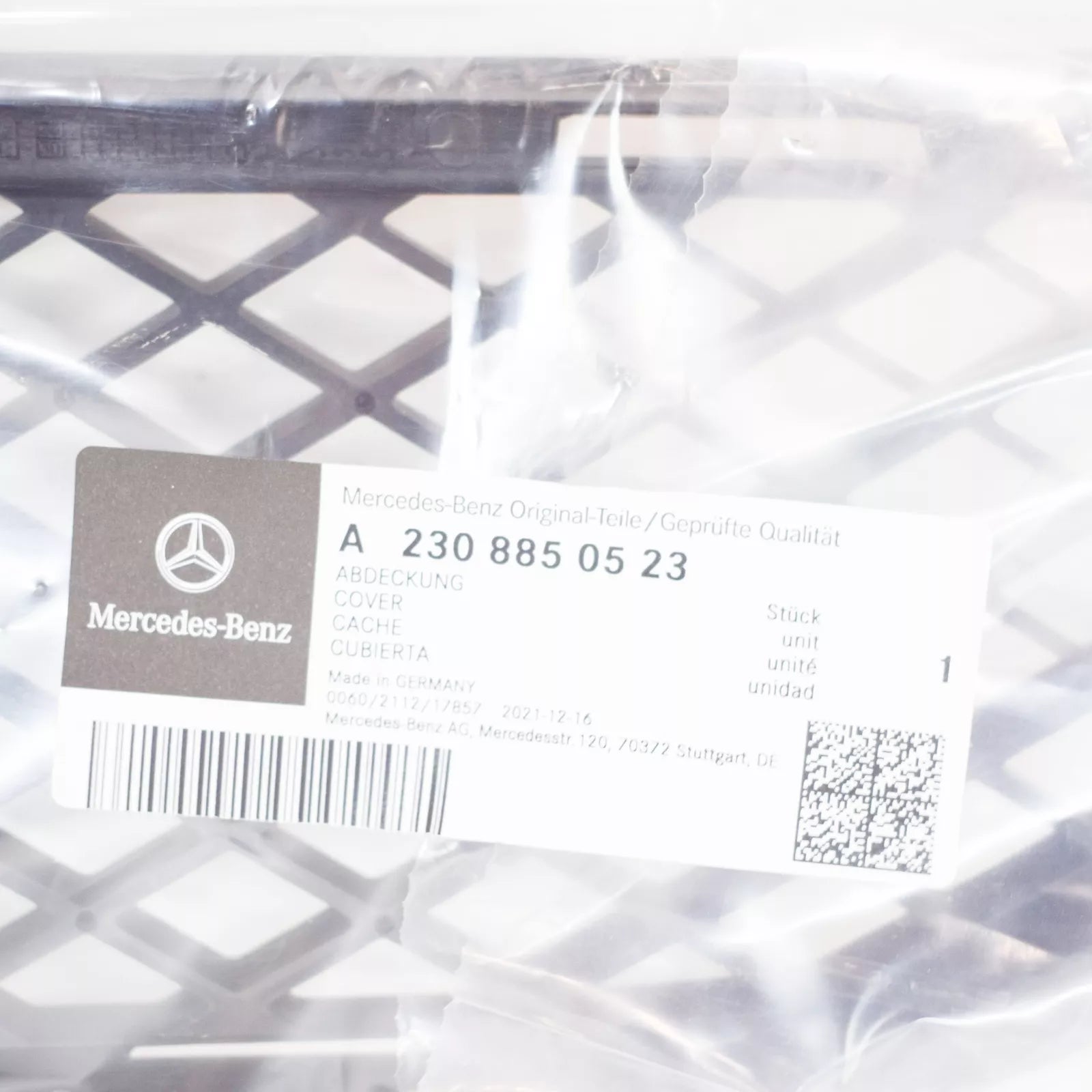 NEW MERCEDES-BENZ SL R230 FRONT BUMPER CENTER GRILLE COVER A2308850523 ORIGINAL