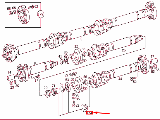 new mb e w124 propeller shaft intermediate bearing kit a1244100010 original