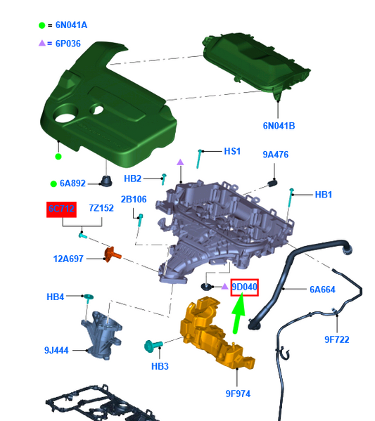 new ford kuga mk1 c394 cylinder head cover grommet 9m5q-9d040-aa 1731648
