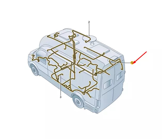 NEW VOLKSWAGEN CRAFTER MK2 SZ REVERSING CAMERA ADAPTER WIRE 7C4971757 ORIGINAL