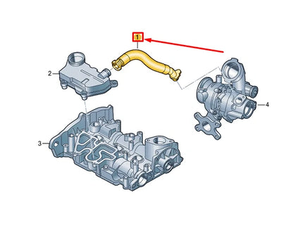 NEW VW GOLF VARIANT CG MK8 ENGINE OIL SEPARATOR VENT HOSE 05C103474