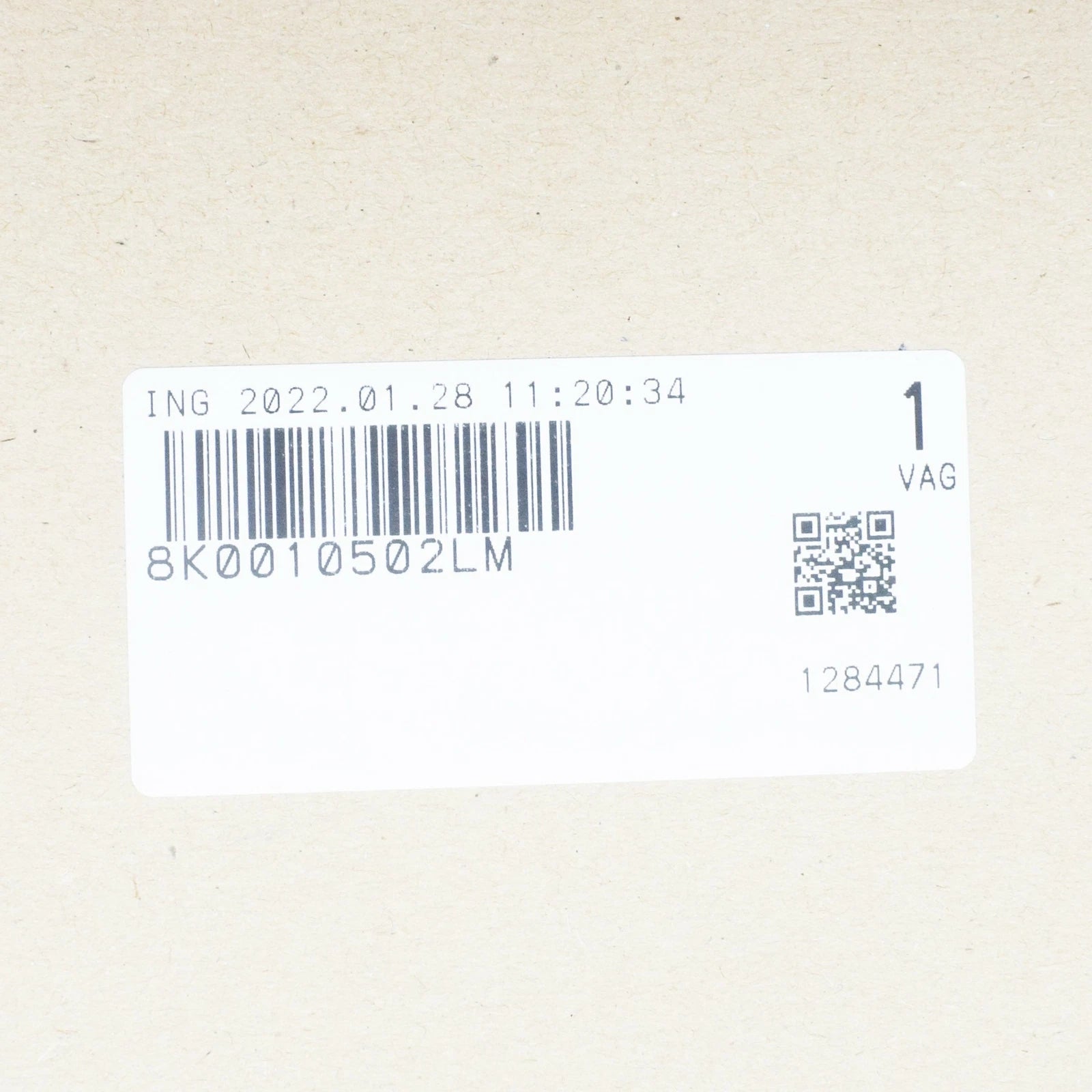 NEW AUDI A4 B8 TYRE PRESSURE DATA PLATE 8K0010502LM ORIGINAL