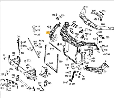 NEW MB GL X166 FRONT RIGHT HEADLIGHT BRACKET A1666200291 ORIGINAL