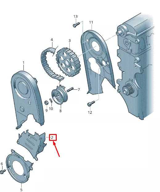 NEW VOLKSWAGEN CADDY 2K MK3 TIMING BELT PROTECTION COVER 06A109147J
