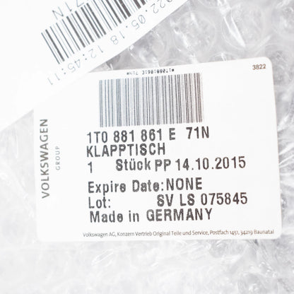 NEW VOLKSWAGEN GOLF PLUS REAR SEAT FOLDING TABLE 1T0881861E71N