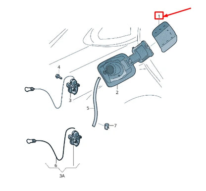 NEW AUDI A5 SPORTBACK F5 FUEL FILLER DOOR 8W6809907B GRU 8W6809907BGRU ORIGINAL