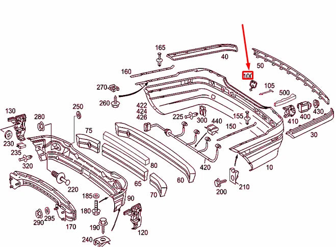 NEW MERCEDES-BENZ C W203 REAR BUMPER TOW EYE COVER A20388504269999