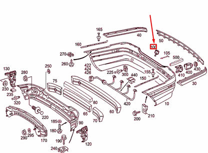 NEW MERCEDES-BENZ C W203 REAR BUMPER TOW EYE COVER A20388504269999