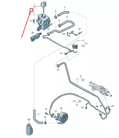 NEW VW TRANSPORTER VI T6 POWER STEERING OIL CONTAINER 7E0422371G