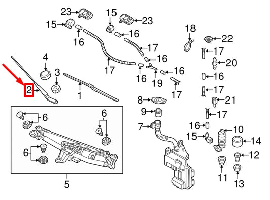 NEW AUDI A3 SPORTBACK 8V FRONT RIGHT WIPER ARM LHD 8V1955408E1P9