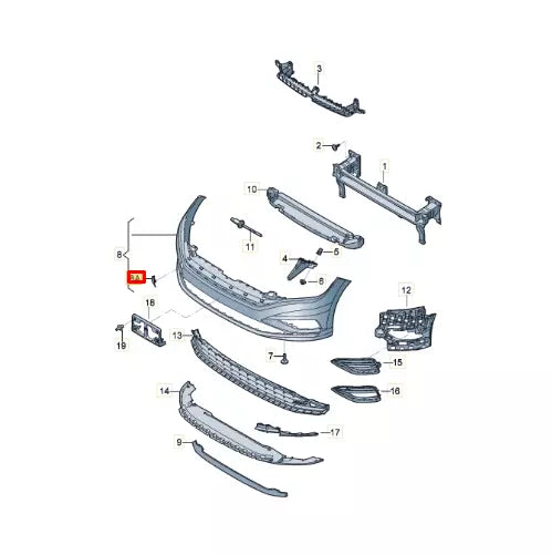 NEW VOLKSWAGEN JETTA A7 FRONT BUMPER TOW EYE COVER RIGHT 17A807241AGRU