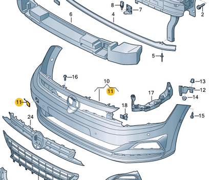 new volkswagen polo aw front bumper right tow eye cover 2g0807241agru original
