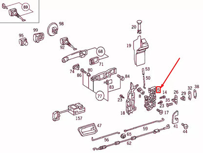 NEW MERCEDES-BENZ C W202 FRONT LEFT DOOR LOCK LHD A2027204135 ORIGINAL