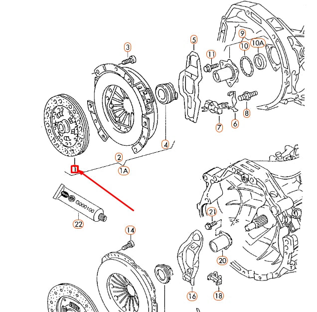 NEW AUDI A4 B7 CLUTCH PLATE2 40MM 03G141031P ORIGINAL