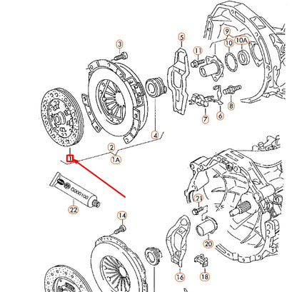 NEW AUDI A4 B7 CLUTCH PLATE2 40MM 03G141031P ORIGINAL