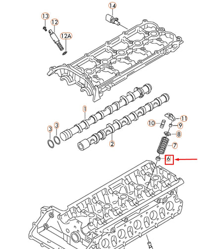 NEW AUDI Q3 RS 8U ENGINE OUTLET VALVE STEM SEAL 06L109675 ORIGINAL
