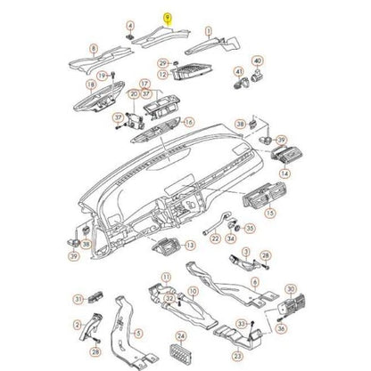 NEW VW PASSAT CC 357 FRONT RIGHT WATER DEFLECTOR LHD 3C88194049B9
