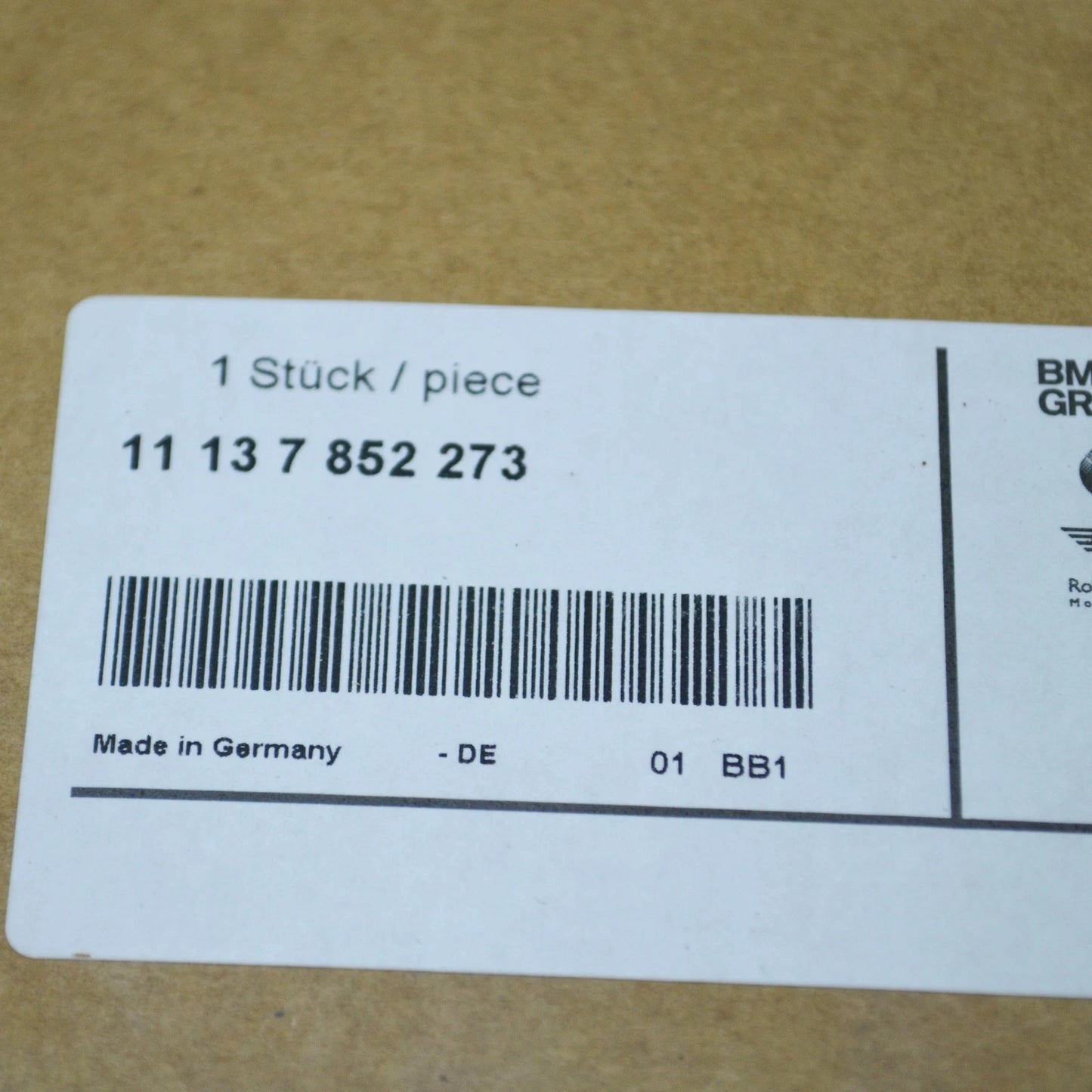 NEW BMW M5 F90 UPPER ENGINE OIL PAN GASKET 11137852273 ORIGINAL