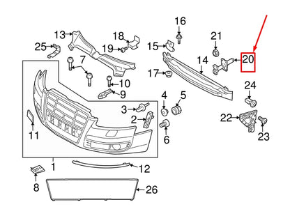 NEW AUDI A6 AVANT C6 FRONT LEFT IMPACT BEAM BRACKET 4F0807271 ORIGINAL