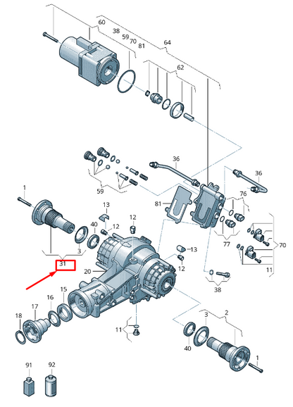 new audi a8 4h rear right axle flanged shaft 0be525354 original