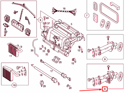 NEW MERCEDES-BENZ SPRINTER 903 HEATER VALVE CONTROL KIT A0028308484 ORIGINAL