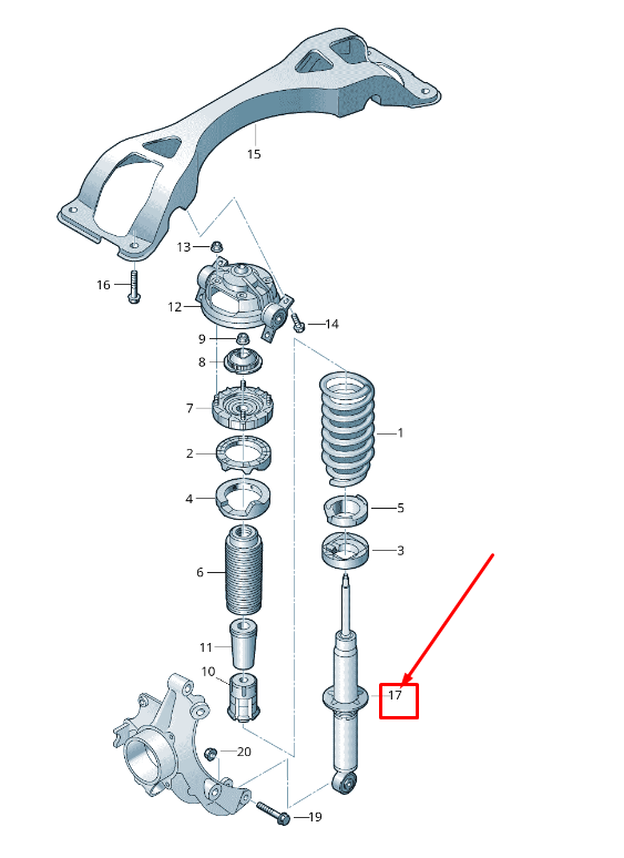 new audi q7 4l rear gas shock absorber 7l8513029l original