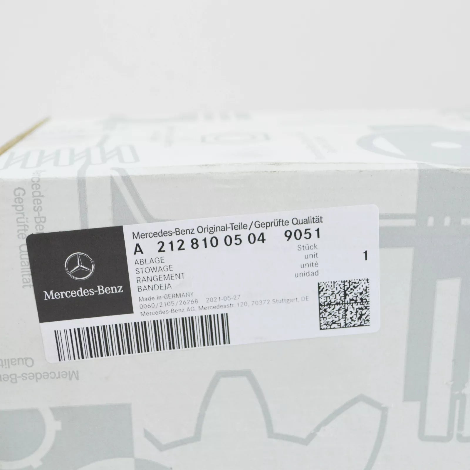 NEW MERCEDES-BENZ E W212 FRONT LEFT SEAT STOWAGE LHD A21281005049051 ORIGINAL