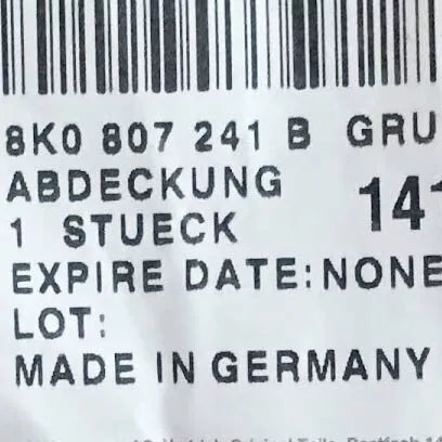 NEW AUDI A4 B8 FRONT BUMPER TOW HOOK EYE COVER 8K0807241BGRU ORIGINAL