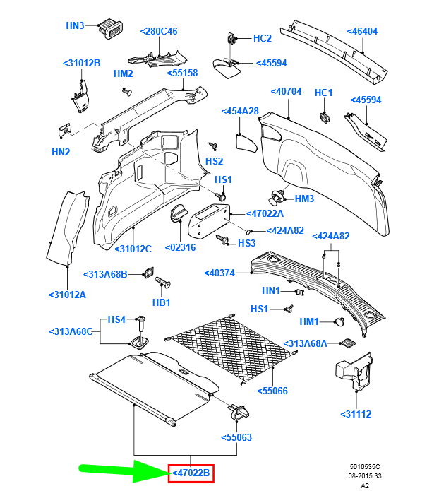 new ford mondeo estate mk4 rear parcel shelf load cover liner 1744127 original