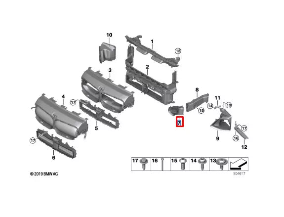 NEW BMW 2 GRAN COUPE F44 LEFT BRAKE AIR DUCT 51748075477 ORIGINAL
