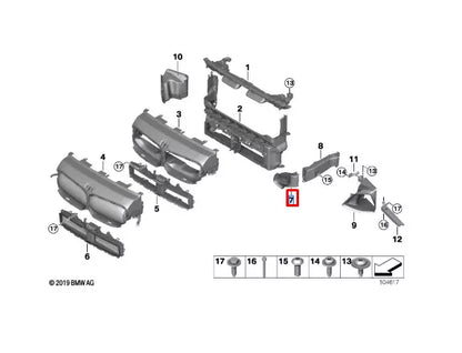 NEW BMW 2 GRAN COUPE F44 LEFT BRAKE AIR DUCT 51748075477 ORIGINAL