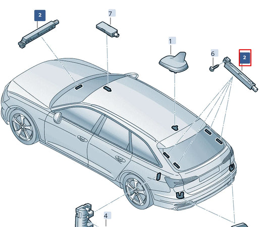 NEW AUDI A6 C8 REAR BOOTLID ANTENNA AMPLIFIER 4K9035225