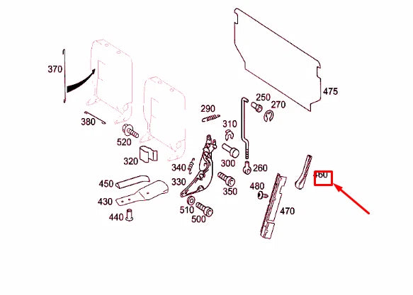 NEW MERCEDES-BENZ G W463 REAR LEFT SEAT RELEASE HANDLE A46392001959051 ORIGINAL