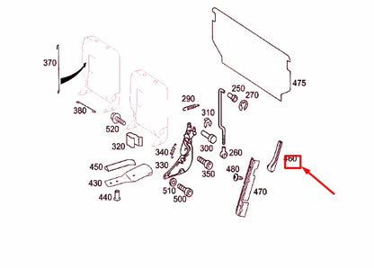 NEW MERCEDES-BENZ G W463 REAR LEFT SEAT RELEASE HANDLE A46392001959051 ORIGINAL