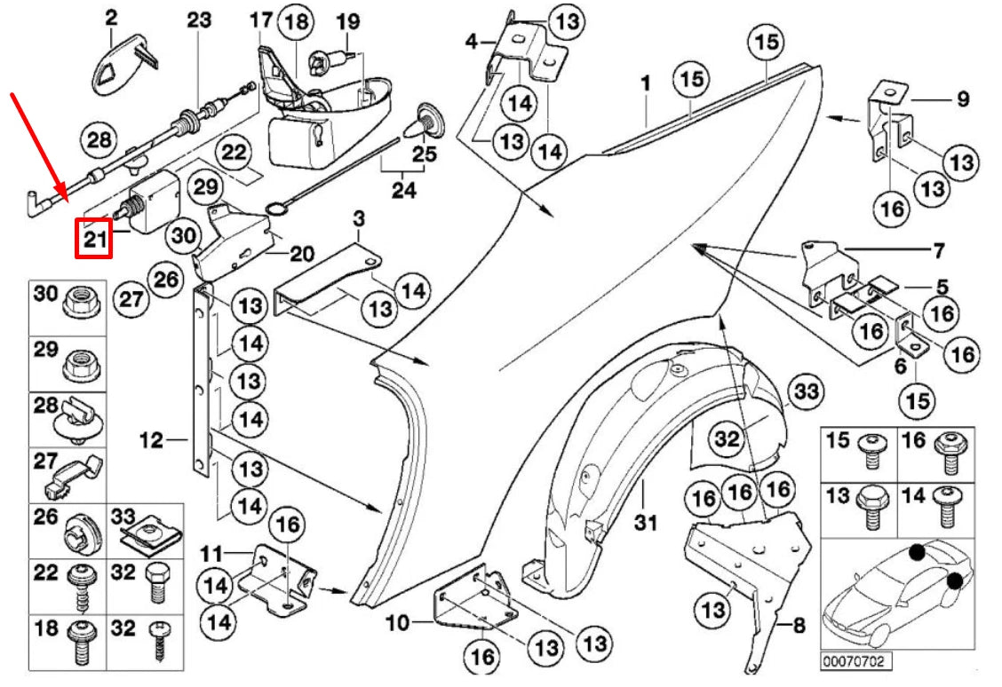 NEW BMW Z8 ROADSTER E52 CENTRAL LOCKING MOTOR 8360193 67118360193 ORIGINAL