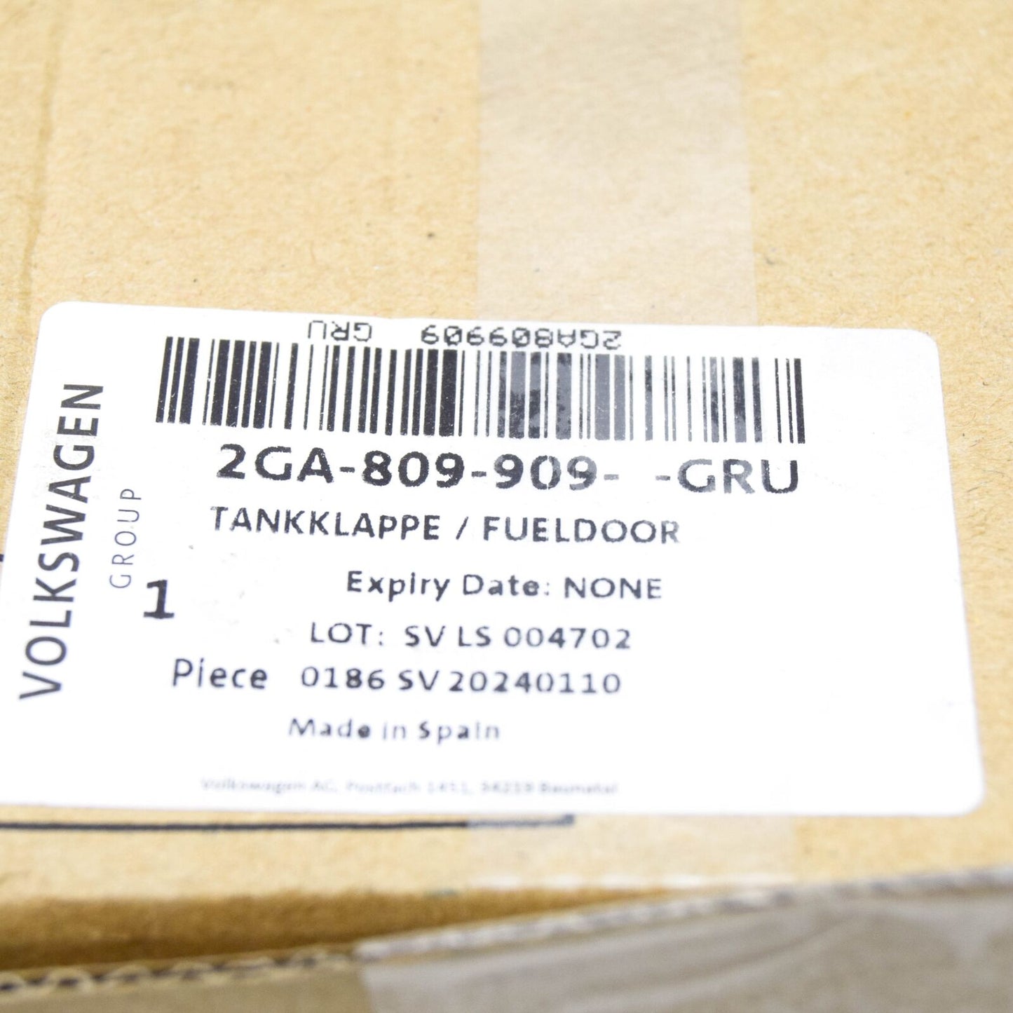 NEW VW T-ROC A1 FUEL FILLER DOOR 2GA809909GRU 2GA809909 GRU ORIGINAL