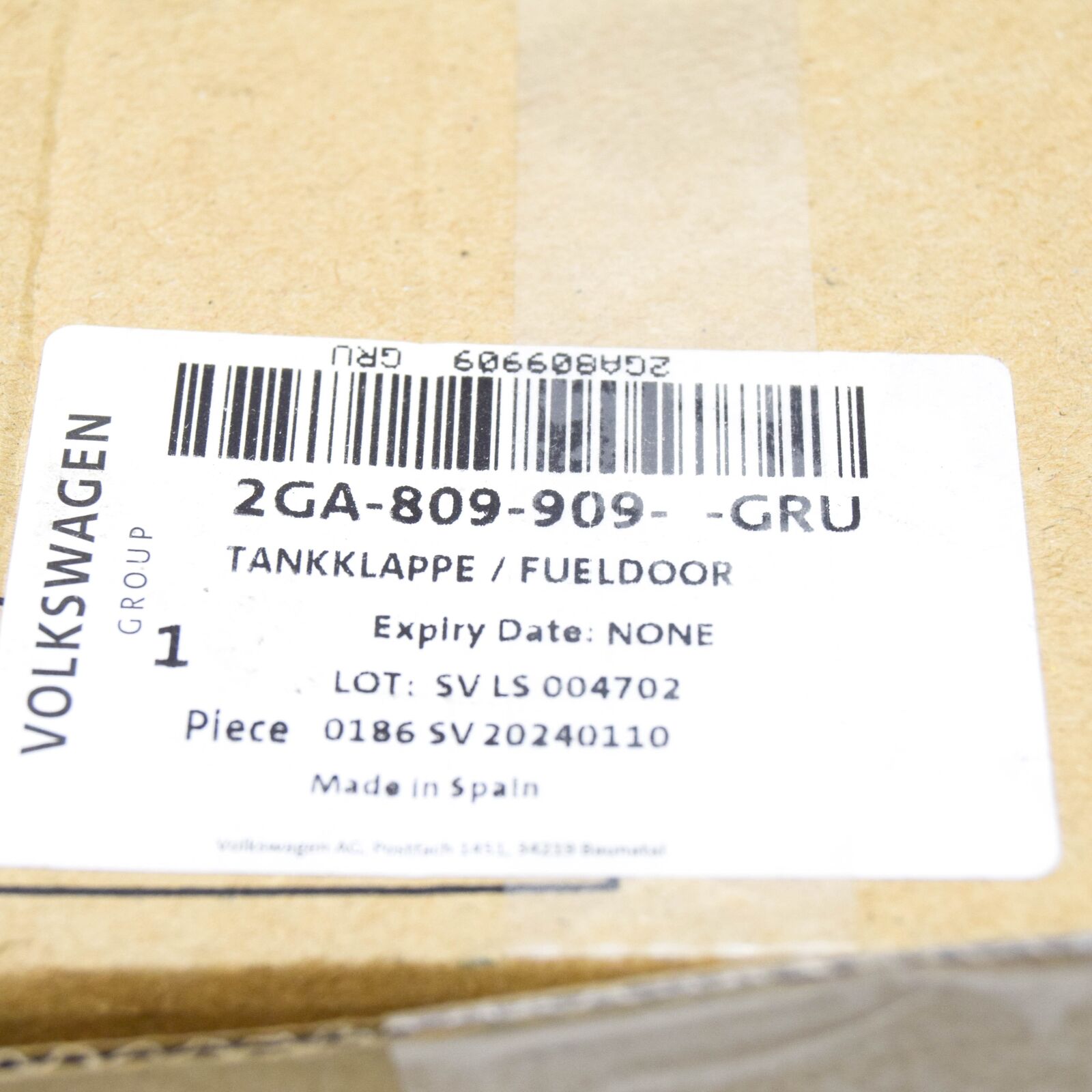 NEW VW T-ROC A1 FUEL FILLER DOOR 2GA809909GRU 2GA809909 GRU ORIGINAL