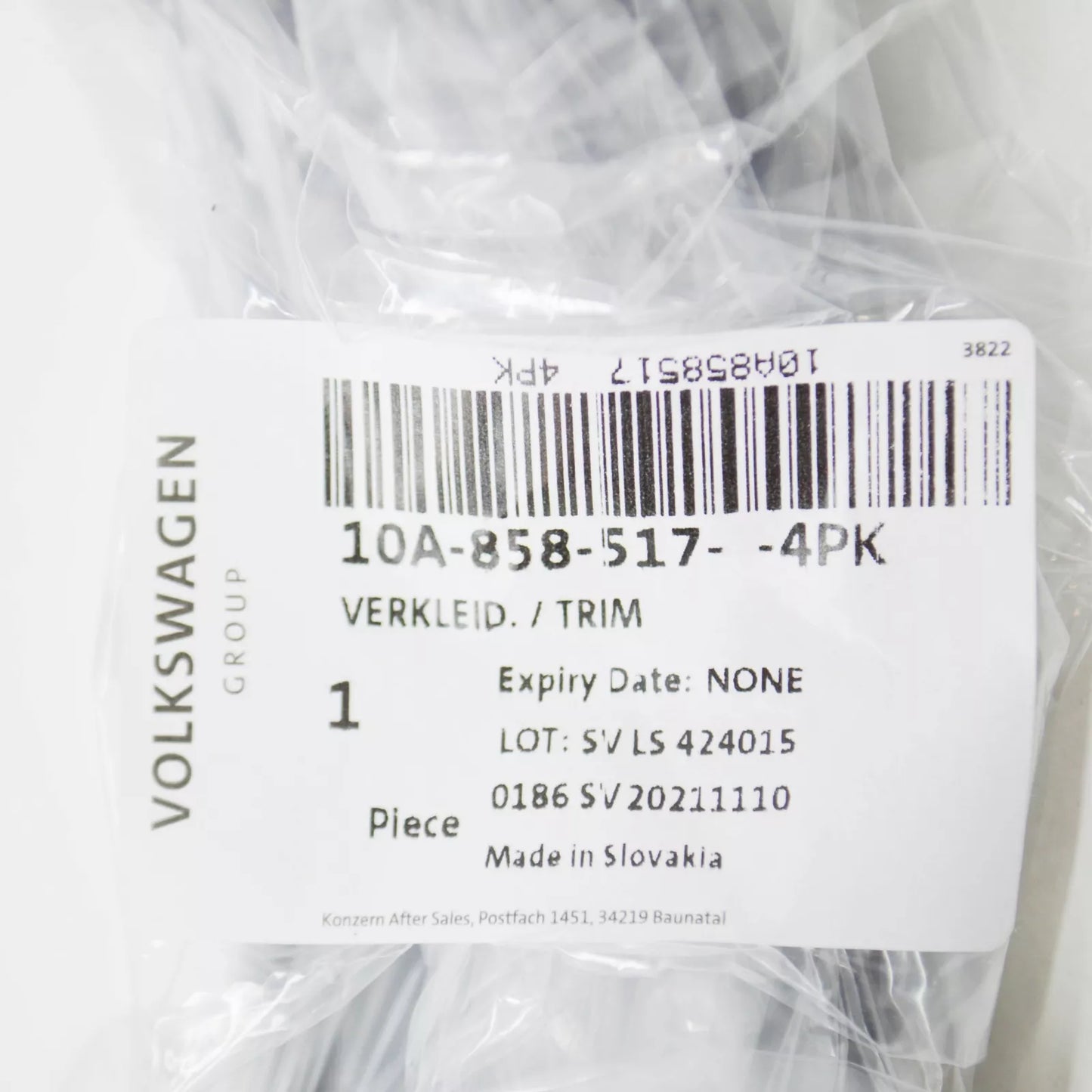 NEW VOLKSWAGEN ID.4 E21 STEERING MECHANISM UPPER TRIM 10A8585174PK ORIGINAL