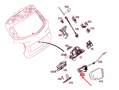 NEW MERCEDES-BENZ GLA X156 REAR PANEL DOOR DRIVE SYSTEM A2047500060 ORIGINAL