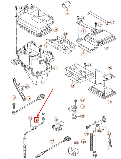 NEW AUDI A6 C6 EXHAUST GAS TEMPERATURE SENSOR 059906088AE ORIGINAL
