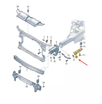 NEW AUDI A6 C7 FRONT LEFT BUMPER CARRIER GUIDE PIECE 4G0807283 ORIGINAL