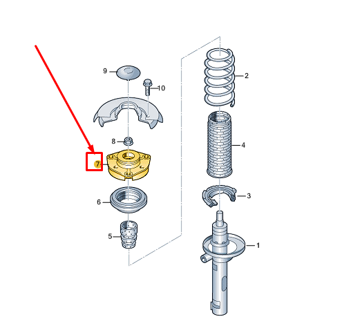new audi q4 e-tron front shock absorber strut mount 1ea412331b original