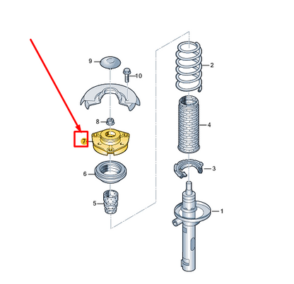 new audi q4 e-tron front shock absorber strut mount 1ea412331b original