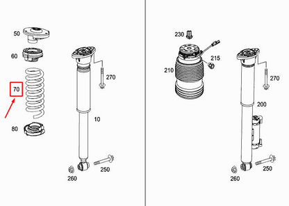 new mercedes-benz glc x253 rear coil spring a2533240704 original